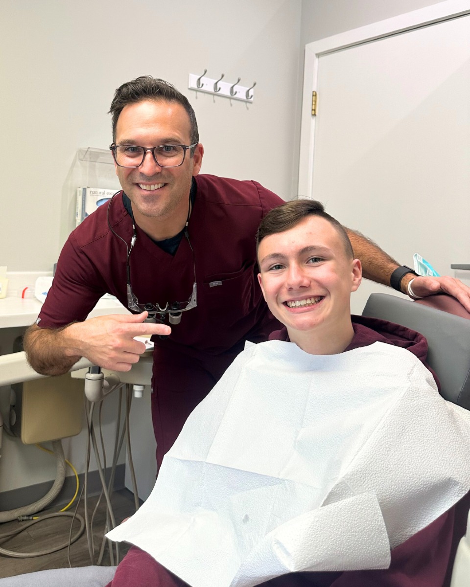 Summit dental dentist Mike Grossman and patient